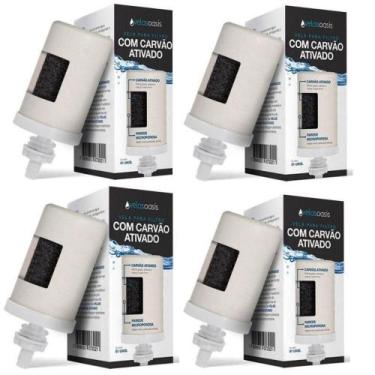 Imagem de Kit 4 Vela Carvão Ativado Agua Alcalina Filtro De Barro - Oasis