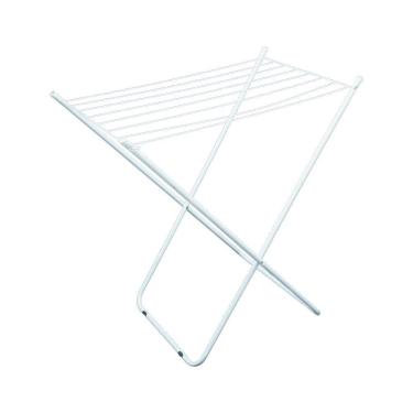 Imagem de Varal De Chão Aramado Sem Abas Retrátil Dobrável Reforçado Branco - Gudim