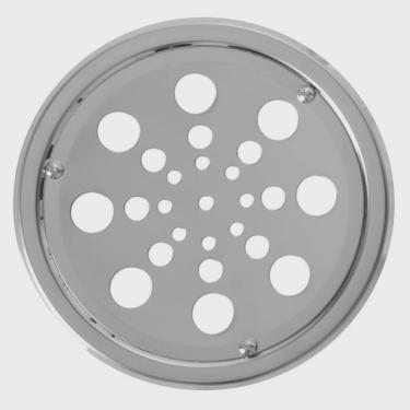 Imagem de Kit 7 Grelha Redonda em Aço Inox com Caixilho 15cm Astra Cromado