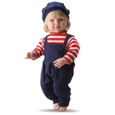 Imagem de Boneco Bebê Loui 48cm Estilo Reborn - Bambola