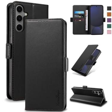 Imagem de YunuBeyii Capa Carteira para Samsung S24 FE - [Bloqueio RFID] Capinha Flip Magnética para Celular de Couro PU de Luxo com Suporte,Case Proteção,Rsistente,Antichoque, Preto