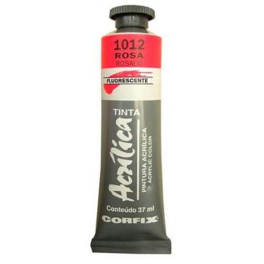 Imagem de Tinta Acrílica Corfix 37ml Fluorescente - 84037, 1012 - ROSA