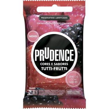 Imagem de Preservativo Prudence Cores E Sabores Tutti Frutti - 12 pacotes c/ 3 unidades