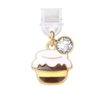 Imagem de ELISE & FONDA Porta de carregamento tipo C TP559 plugue antipoeira minúsculo pote de mel pingente de celular para iPhone 15/16/Samsung/OnePlus/Xiaomi/oppo telefones Android (amarelo)