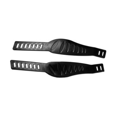 Imagem de oshhni 2PCs Exercício Bicicleta Pedal tiras Fix Banda, Preto