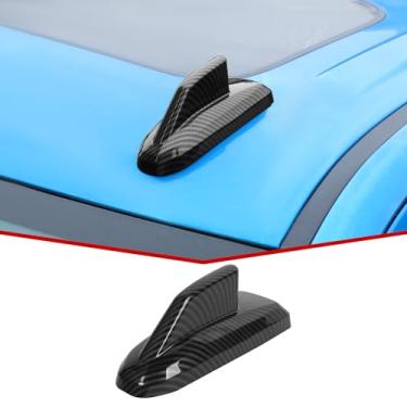 Imagem de JeCar Acabamento de base de antena de teto de tubarão de fibra de carbono compatível com Chevy Silverado & Tahoe & Suburban & GMC-Yukon & GMC-Sierra & Cadillac Escalade 2019-2025