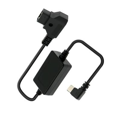 Imagem de Uonecn Dtap para USB-C cabo de saída regulada de 5 V para Blackmagic Design Micro Converter, cabo de alimentação D para USB C de Magic FIZ Follow Focus da bateria de montagem em V de 30 cm | 12