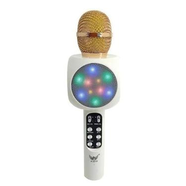 Imagem de BDNET, Microfone S/fio Bluetooth Karaokê Speaker Usb Led Cor Branco