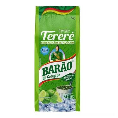 Imagem de Erva Mate Tereré BARÃO LIMÃO FRESH Menta Sem Glúten 500g - barao
