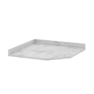 Imagem de Tampo para Balcão Canto Diagonal 74cm Premium Luciane Móveis, Mármore 