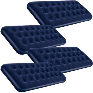 Imagem de Kit 4 Colchão Solteiro Inflável Pvc Resistente Confortável - Bestway