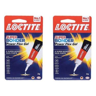 Imagem de 2 Cola Super Bonder Power Flex Gel Adesivo Instantâneo - 2g - Loctite 