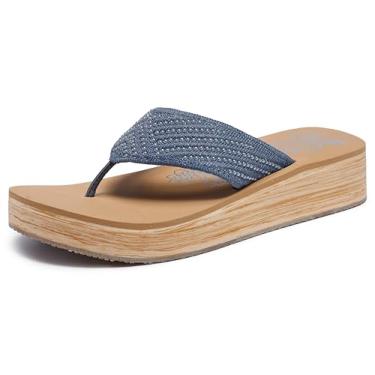 Imagem de Skechers Chinelo feminino Summers Mid, ardósia, 36