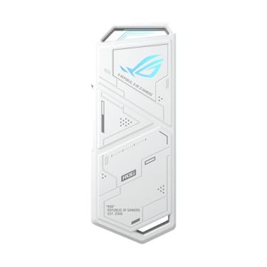 Imagem de ASUS Capa para SSD ROG STRIX ARION White Edition/M.2 NVMe Externo/Instalação sem Ferramentas/Cabo USB-C para C para A/Pad Térmico Incluído/Suporte de Sincronização Aura