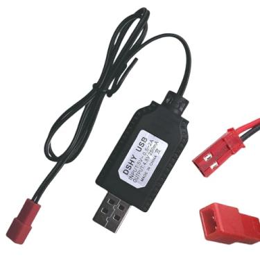 Imagem de Cabo carregador USB de 4,8 V com plugue JST de 2 pinos, compatível com carro RC, avião, tanque, barco RC e outros brinquedos de controle remoto para bateria lipo universal de 4,8 V 2S (1)