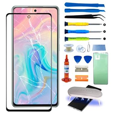 Imagem de Original Samsung Galaxy S20 FE tela de substituição de tela de vidro externo de 6,5 polegadas, kit de reparo de tela de lente de vidro externo incluindo adesivo de moldura impermeável, cola de reparo e kit de ferramentas da lâmpada (sem digitalizador, sem LCD) série SM-G781