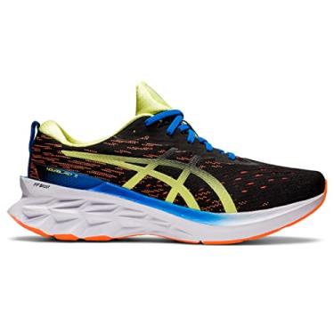 Imagem de ASICS Men's NOVABLAST 2 Running Shoes, 10.5, Black/Shocking Orange