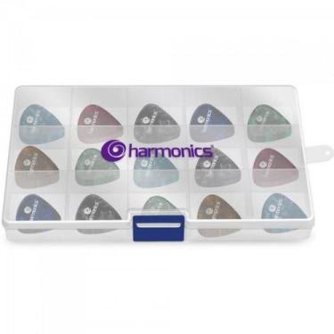 Imagem de Kit 200 Palhetas Harmonics Sortidas Celulóide