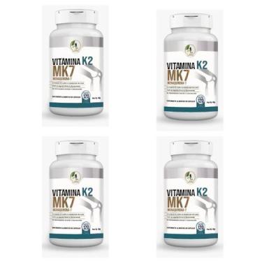 Imagem de Kit C/4 Vitamina K2 Menaquinona 7 Mk7 - 120 Cáps - Fits Life