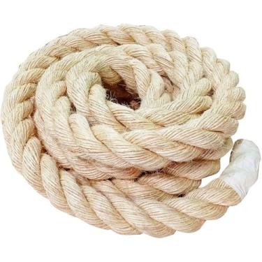 Imagem de Corda De Sisal Naval 50mm 3 Metros Rasada Artesanatos Decorações Lumin