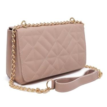 Imagem de Bolsa Feminina Transversal E Lateral De Ombro (Nude,Pequena 21cm)
