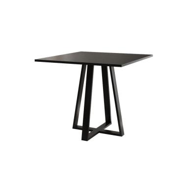 Imagem de Mesa De Jantar Mônaco 90cm Preta Base Preta - Cor: Preto