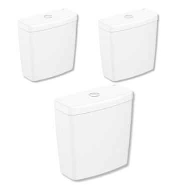 Imagem de Kit 3 Caixa Para Acoplar 6 Litros Parati Logasa Branco