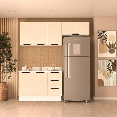 Imagem de Cozinha Completa 3 Peças 224,5cm X 200cm Meena Branco/Creme