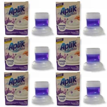 Imagem de 6 Gel Sanitário Adesivo Vaso Lavanda Marine Limão Floral Pinho Eucalip