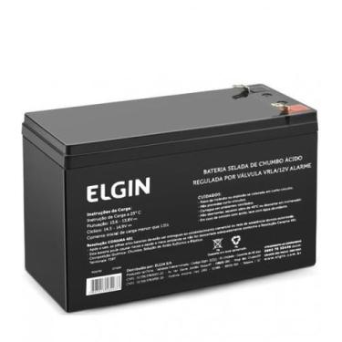 Imagem de Bateria Selada 12V 7Ah Alta Durabilidade Vrla Elgin Original para Cent