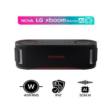 Imagem de LG xboom Bounce by will.i.am | Caixa de Som Bluetooth Portátil | Som AI | 40W RMS | 30 Horas de Bateria | IP67 e Durabilidade Militar - BOUNCE