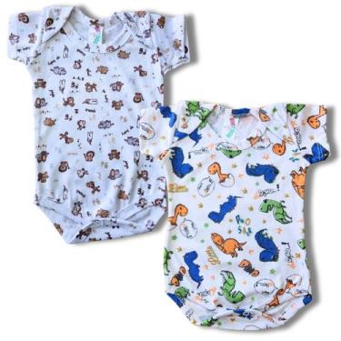 Imagem de Kit 2 Body Manga Curta Estampado Bebê Recém Nascido Prematuro - BigToo