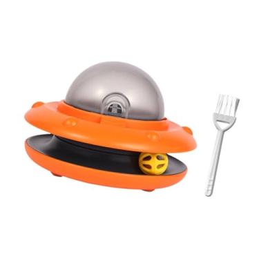 Imagem de Ｂｅｓｇａ Brinquedo elétrico interativo para gatos, dispensador de guloseimas, alimentador lento para gatos, melhora o QI, brinquedo para cães de pequeno e, Laranja