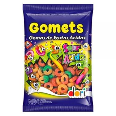 Imagem de Bala de Goma Gomets Frutas Ácidas 600g - Dori - .