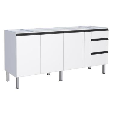 Imagem de Gabinete De Cozinha Para Pia 3 Portas Cambé Branco
