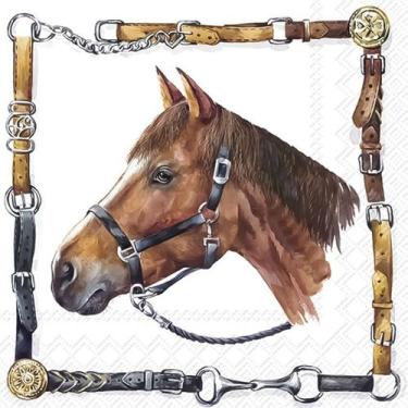 Imagem de Guardanapo para Decoupage Ihr 33x33 Cavalo Nikas C/ 20 Unidade - GUARD