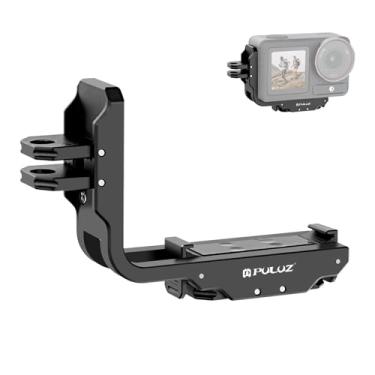 Imagem de PULUZ Suporte de liberação rápida em forma de L para DJI Osmo Action 5 Pro, adaptador de suporte magnético de metal Osmo Action 4, acessórios de ação Osmo para disparo horizontal vertical