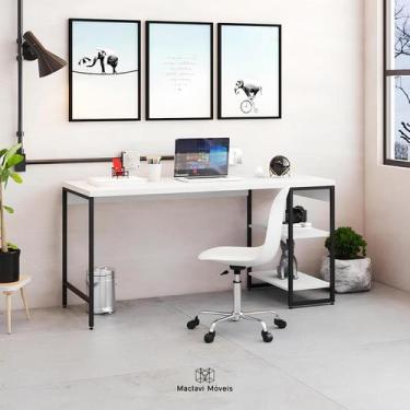 Imagem de Escrivaninha Industrial c/Estante Baixa 120X50X73cm com Prateleiras No