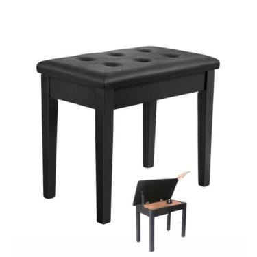 Imagem de Banco para piano banqueta teclado Sonata Madeira couro Ba100