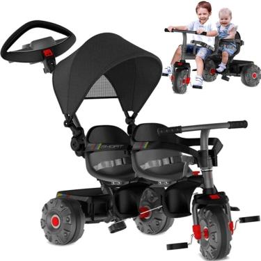 Imagem de Triciclo Smart Duo Passeio E Pedal 2 Lugares Preto - Bandeirante