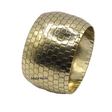 Imagem de KIT 06 Argola Porta Guardanapo Anel Argola Laminada Ouro Velho Metal L