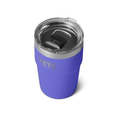 Imagem de YETI Copo empilhável Rambler de 473 ml, isolado a vácuo, aço inoxidável com tampa MagSlider, violeta ultramarino