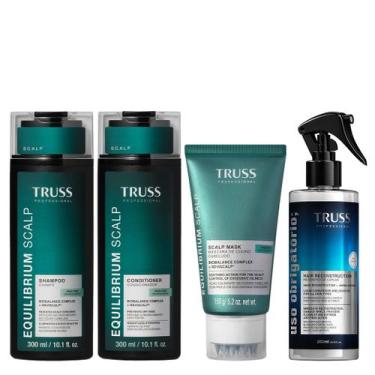 Imagem de Truss Equilibrium Scalp Kit Shampoo Condicionador Máscara 150g e Uso O