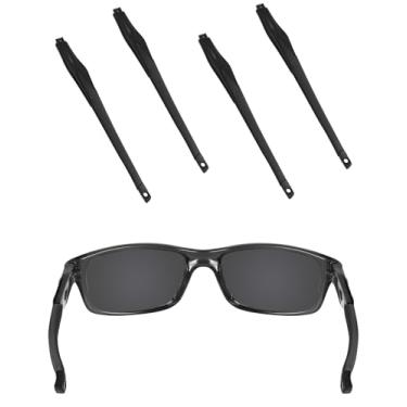 Imagem de EZReplace Pernas pretas de substituição para óculos Oakley Crosslink Sweep PRO Switch Pitch (preto + preto)