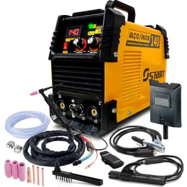 Imagem de Máquina Inversora De Solda Start Multiprocessos Tig Mma Eletrodo Maxtig 140a 220v Com Tocha Tig E Acessorios