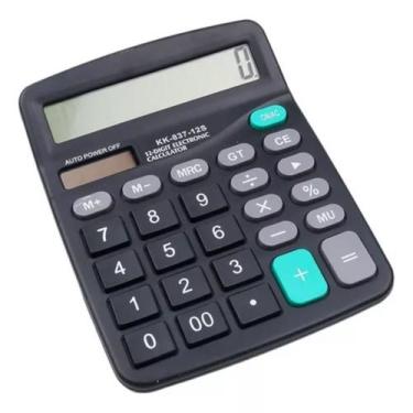 Imagem de Calculadora De Mesa Financeira Escritório 12 Digitos Cor Preta - KAKA-