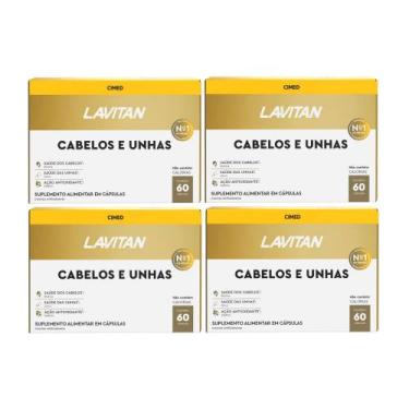 Imagem de Kit 4 Suplemento Lavitan Cabelos E Unhas 60 Cápsulas - Cimed