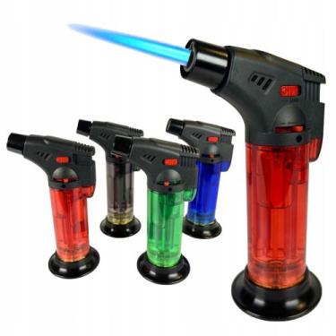 Imagem de Maçarico Torch Portátil Recarregável Chama Ajustável para Cozinha e Of