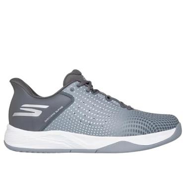 Imagem de Skechers Tênis masculino sem cadarço Viper Court Reload Hands Free, Cinza/carvão, 40