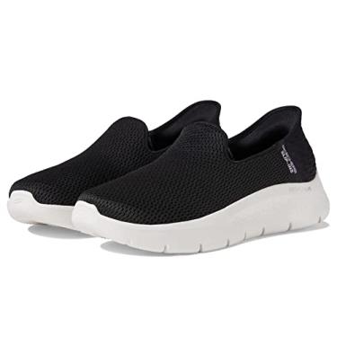 Imagem de Skechers Tênis feminino sem cadarço Go Walk Flex-relish, Preto/branco, 42